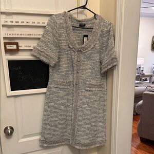 kate spade Gray Textured Midi Dress
